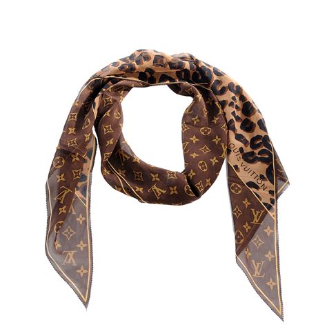 louis vuitton monogram scarf replica|louis vuitton leopard scarf.